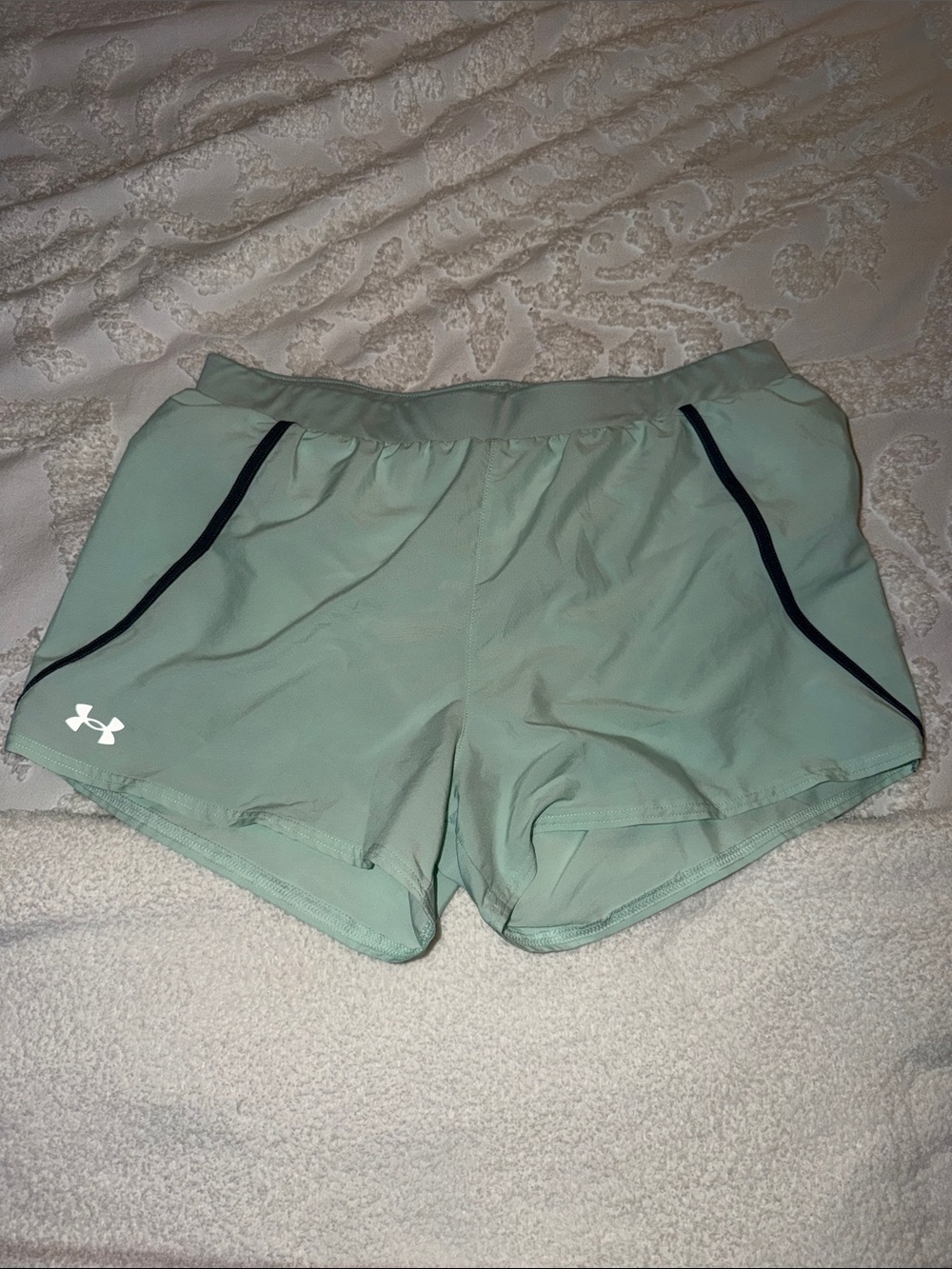 Under Armour Mint Athletic Shorts with Grey Piping